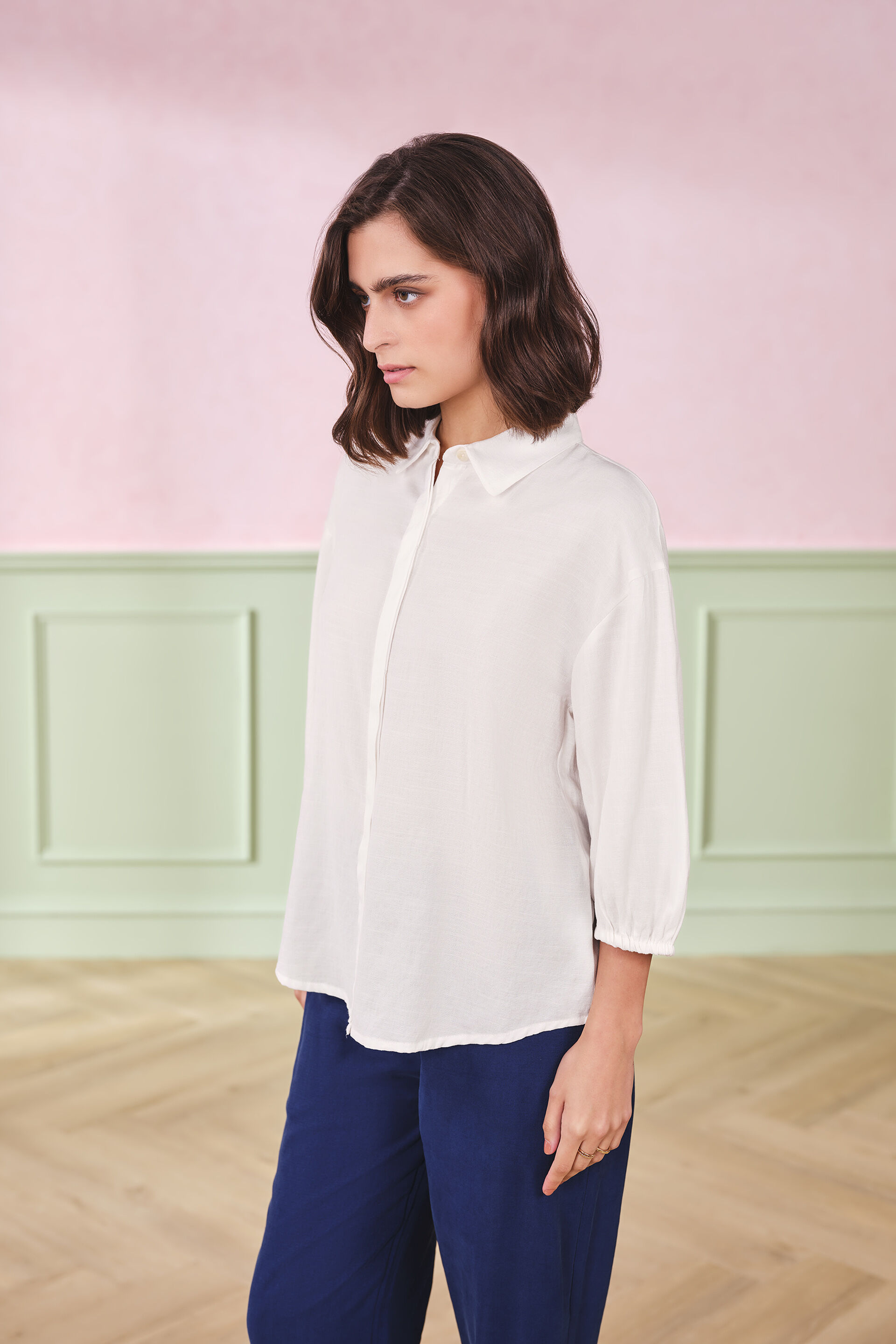 Marshmallow Fluff Rayon Blend Top, White, image 4